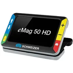 Schweizer eMag 50 HD - mobile elektronische Leselupe, 5 Zoll HD Bildschirm mit brillanter 5 MP Kamera und vielseitigen Darstellmodi