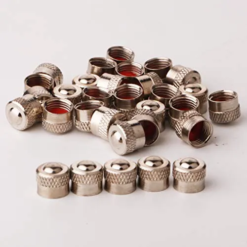 RUNCCI-YUN 30Pcs Autoventil Metall Kappen/Ventilkappe VG8 mit Dichtung für PKW
