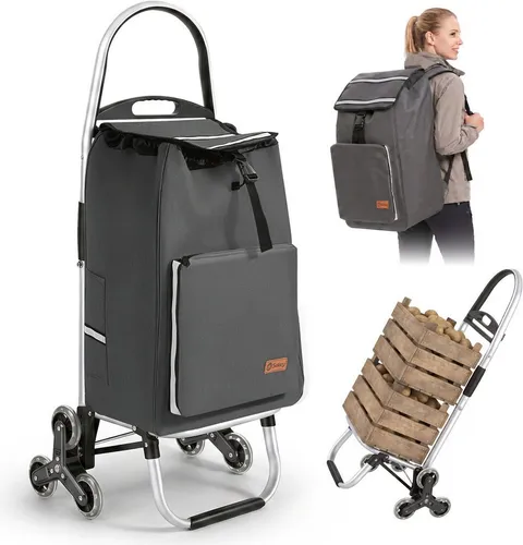 Sekey Einkaufstrolley Treppensteiger 4-in-1 mit Kühltasche