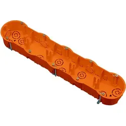 Hohlwanddose 5-fach Schalterdose Abzweigdose Hohlraumdose Ø 60 x 45 mm - Orange
