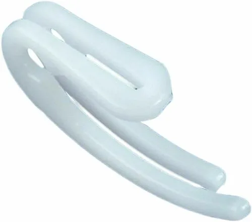 rewagi®  25 Stück Gardinenhaken doppelt 26 mm Weiß für Faltenbänder - Made in DE