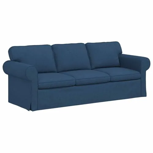 vidaXL Modernes Ecksofa Blau 215 x 82 x 80 cm von vidaXL