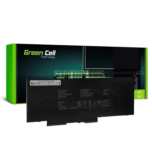 Green Cell Notebook-Akku 7.6V 6000 mAh für Dell - Hochleistungs-Laptop-Akku mit 6000 mAh, kompatibel mit mehreren Dell-Modellen, sorgt für lange Laufzeiten und zuverlässige Leistung.