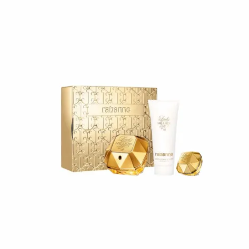 Paco Rabanne Lady Million Eau De Parfum Spray 80ml Set - Luxuriöses Damenduft-Set mit 80 ml Eau De Parfum, ideal als Geschenk. Verführt mit einem einzigartigen Duft, perfekt für besondere Anlässe.