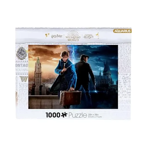 AQUARIUS Harry Potter Wizarding World Puzzle (1000 Piece Jigsaw Puzzle) - Glare Free - Precision Fit - Virtually No Puzzle Dust - Officially Licensed Harry Potter Collectibles - 20x28 Inches