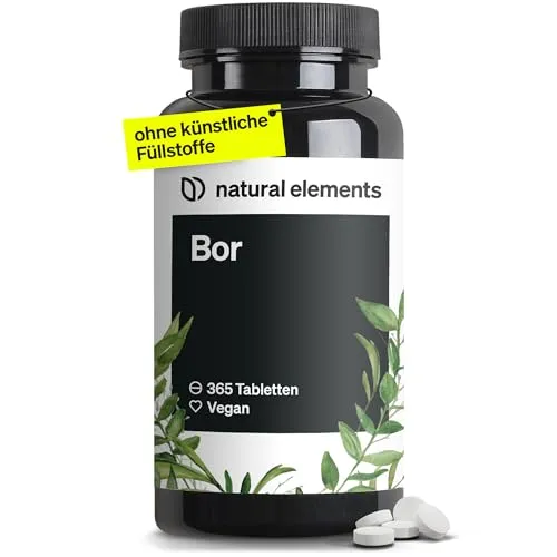 Bor Tabletten - 365 Tabletten für 12 Monate - Vitamine & Mineralien, unterstützt die Knochengesundheit und fördert den Stoffwechsel für ganzjährige Vitalität.