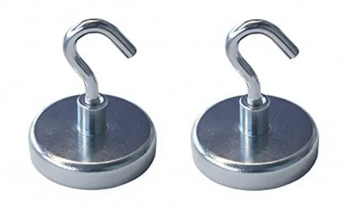 Provance 2er Set Magnethaken - Halter mit Traglast von bis zu 6 kg - Superstarke Magnete Einsatzbereich Küche Badezimmer Schlafzimmer Garage Schließfächer Büro Kühlschrankmagnet Schlüsselhalter