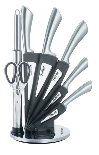 Cheffinger 8-teiliges Profi Messer-Set mit hochwertigem Messerblock