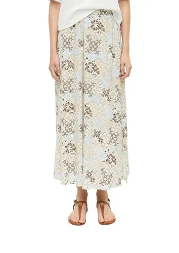 s.Oliver Damen Rock – Relaxed Fit, elastischer Jersey, Midi-Länge - Bequemer Damen Rock aus elastischem Jersey mit praktischen Taschen. Die entspannte Relaxed Fit Silhouette und das dezente Allover-Muster machen ihn zum idealen Begleiter für Freizeitlooks.