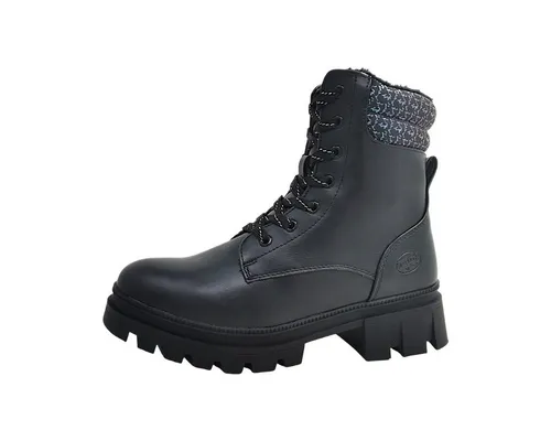 Dockers by Gerli Schnürstiefel schwarz 37 EU - Wanderschuhe in Größe 37 EU, stylische Schnürstiefelette aus robustem Synthetik mit 5 cm Absatzhöhe, ideal für Outdoor-Aktivitäten und modische Auftritte.