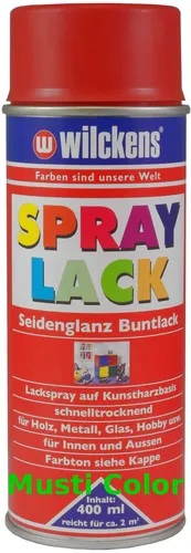1x400ml Lackspray Farbspray Sprühdose Sprühfarbe Feuerrot Seidenglanz RAL3000