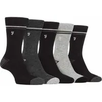 5er-Pack Herren Socken aus Bambus mit buntem Streifenmuster