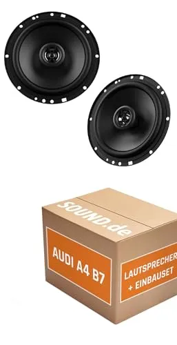 Lautsprecher Boxen Einbaupaket für JBL STAGE1 61F kompatibel mit Audi A4 B7 + Limousine vorne | 2X Tief-Mitteltöner mit integriertem Hochtöner 200W MAX
