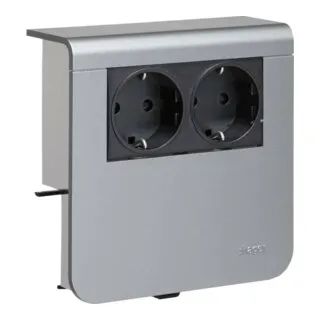 Hager SL20080900D1 Geräteträger 2 STD SL 20x80 Aluminium von tehalit