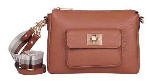 JOOP! Umhängetasche Carino - Elegante Umhängetasche aus 100% Rindsleder, mit geräumigem Hauptfach und zwei verstellbaren Schulterriemen für individuellen Tragekomfort. Ideal für Alltag und besondere Anlässe.