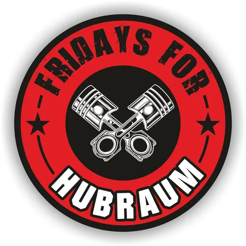 Produktbild 2x Fridays For Hubraum Aufkleber Innenklebend Rot 8,5cm Sticker R072
