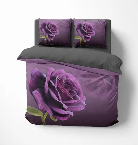 3D Bettwäsche Rose Blume Bettbezug-Set 135x200 + Kissenbezug 80x80 cm Wendebettwäsche 2 Teilig mit Reißveschluss