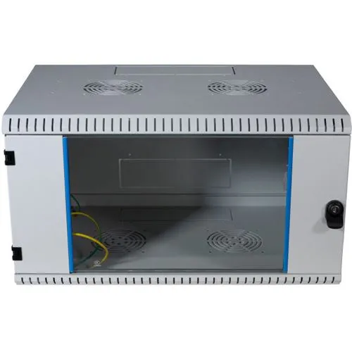 EFB-Elektronik 1-Part Netzwerkschrank 12U - Zubehör, Serverschrank - ideal für Wandmontage, platzsparend und in elegantem Hellgrau (RAL 7035) für eine moderne Optik.