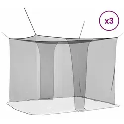 vidaXL Moskito-Netz für Bett 3-teilig Schwarz Polyester - Schütze dich mit dem eleganten Moskitonetz vor Insekten! Es bietet einfachen Zugang durch die genähte Öffnung und sorgt für ruhige Nächte. Ideal für den Innenbereich und perfekt für den Sommer.