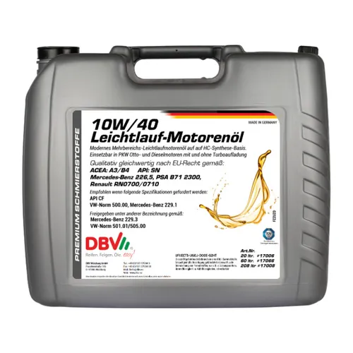 DBV 10W-40 DBV-LEICHTLAUF-MOTORENÖL