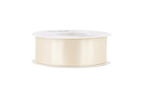 Creativery Satinband, Satinband 25mm x 25m Rolle Champagner