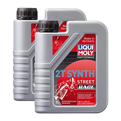 2x LIQUI MOLY 1505 Motorbike 2T Synth Street Racing Race Motoröl 1L