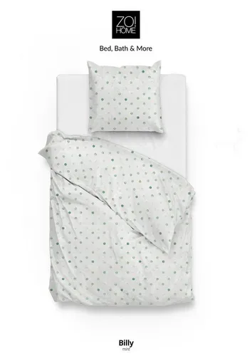 ZO HOME Billy Baumwoll Bettwäsche mit Punkten, 2-teilig, Weiß - Hochwertige 2-teilige Bettwäsche aus 100% Baumwolle, mit modernem Punktedesign. Maschinenwaschbar bei 60°C und trocknergeeignet für einfache Pflege.