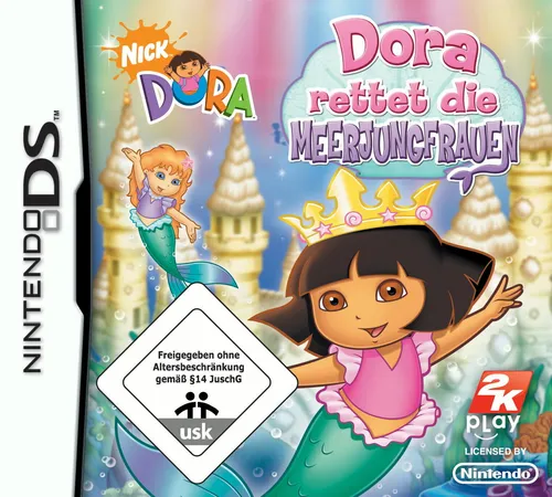 Dora rettet die Meerjungfrauen für Nintendo DS - NEU & OVP! - Abenteuer-Spiel aus 2009 für Nintendo DS, ideal für Kinder ab 0 Jahren. Entdecke die Unterwasserwelt mit Dora und rette die Meerjungfrauen!