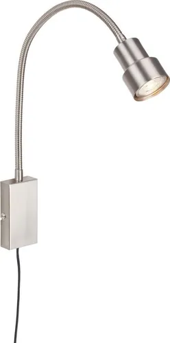 BRILONER Bettleuchte - Wandleuchte mit Flexarm und Touchfunktion - Moderne Wandleuchte in Matt-Nickel, ideal als Nachttisch- oder Leselampe. Flexarm und Touchfunktion ermöglichen individuelle Lichtsteuerung. Energiesparende LED mit 400 Lumen und 20.000 Stunden Lebensdauer.