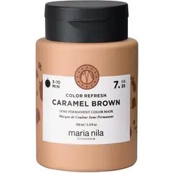 Produktbild Maria Nila Colour Refresh Caramel Brown 7.35 – Farbauffrischende Haarmaske für warmes Karamellbraun