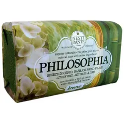 Nesti Dante Philosophia Revitalizing Breeze 250 g - Hautpflege mit funkelndem Zitrusduft und wertvollen Wirkstoffen wie Chlorophyll und Bambussaft. Diese natürliche Seife aus Florenz bietet ein luxuriöses Pflegeerlebnis und ist vegan sowie umweltfreundlich verpackt.