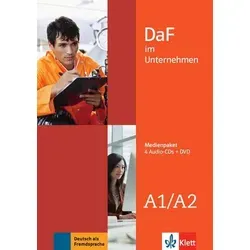 Audio-CDs + DVD Medienpaket Niveau A1/A2 4 - Schulbücher & Lernhilfen - Enthält vier Audio-CDs und eine DVD mit authentischen Filmen für praxisnahe Sprachvermittlung im DaF-Kurs.
