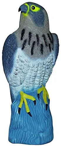DILUMA Vogelschreck Vogelscheuche Raubvogel Falke sitzend, 42 cm