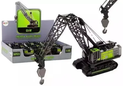 Dźwig gąsienicowy żuraw 1:55 czarno-zielony LEAN Toys 5905991019510