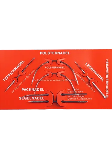 Top Heimwerkernadel Set 6 Nadeln Polster- Leder- Pack- Segel- Teppichnadel