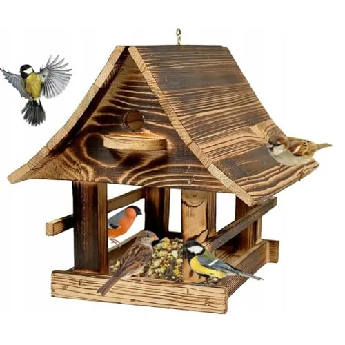 WOODOK Wetterfester Nistkasten aus Holz für Vögel – Ideal für Meisen, Rotkehlchen & Spatzen