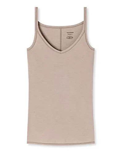 Schiesser Damen Spaghettitop Unterhemd - Personal Fit, Braun_172722, XXL, Braun_172722, XXL EU