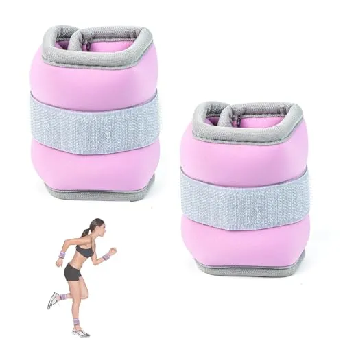 Gewichte für Beine und Arme, Ankle Weights Einstellbar, Gewichtsmanschetten Fuß Hand und Fuß Universal, Fußgewichte für Das Fitnessstudio und zu Hause, Handgelenk Gewichte, 0,25 Kg * 2