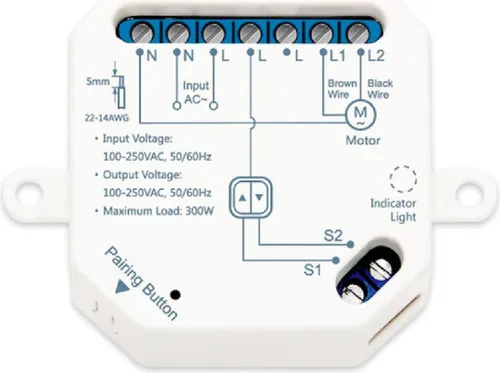 Jalousie-Schalter WiFi Weiß