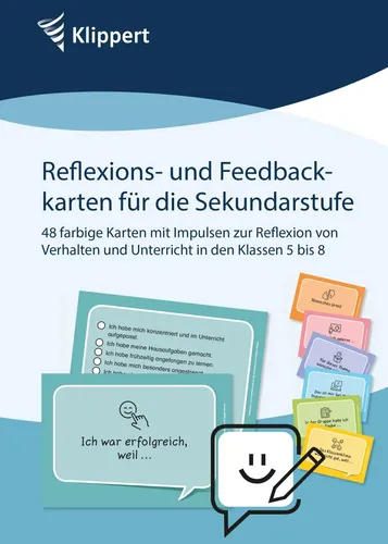 Reflexions- und Feedbackkarten Sekundarstufe - Lehrbuch für die Sekundarstufe mit 48 Seiten, ideal zur Förderung von Reflexion und Feedback im Unterricht – unterstützt Lehrer und Schüler effektiv.