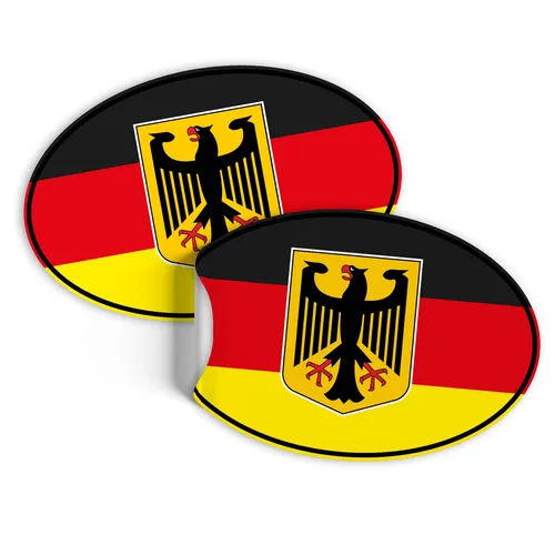 2x Länderkennzeichen 17,5x11,5cm Auto Aufkleber Deutschland R227-02 Symbol