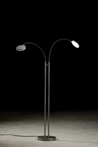Holtkötter LED-Leseleuchte FLEX TWIN Platin/schwarz 9924-2-625 4251322751040