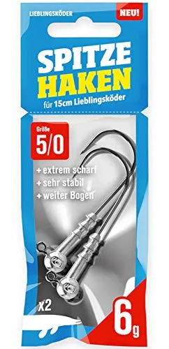 Lieblingsköder Spitze Haken 5/0-2 Jighaken, Gewicht:Gr. 5/0 6g