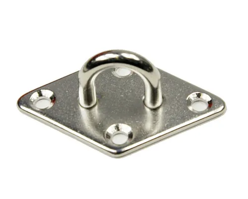 KAMERO Edelstahl Augplatte Raute D8 80x50 mm Deckenhaken Ösenplatte V4A rostfrei