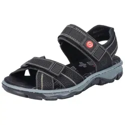 Rieker Trekkingsandalen 68851-02 schwarz Damen, Größe 37 (US 6) - Wanderschuhe für Damen, ideal für Trekkingabenteuer mit flexibler Sohle und rutschfestem Design. Der praktische Klettverschluss sorgt für perfekten Halt und das hochwertige Rauleder ist besonders strapazierfähig.