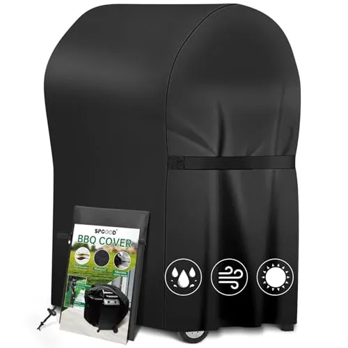 SPGOOD Grillabdeckung Wetterfest 420D Oxford-Stoff Grill Abdeckhaube Gasgrill Wasserdicht Staubdicht Schutzhülle Haube Abdeckplane Reißfest BBQ Cover, Universelle 76 x 66 x 110cm