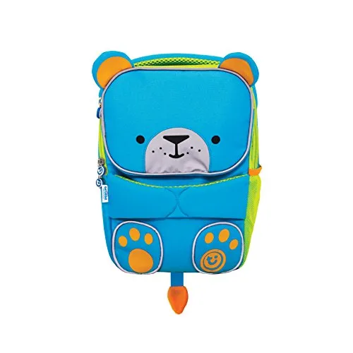 Trunki Kleinkindrucksack & Kindergartentasche Bert (blau) - gut sichtbar - Schulranzen für unisex, mit auffälligem Design für hohe Sichtbarkeit und Spaß im Kindergartenalltag.