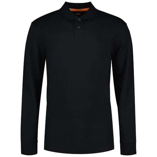 BOSS Pe_Interlock_Long Poloshirt - Hochwertiges Herren Poloshirt aus 100% Baumwolle, ideal für einen eleganten Freizeitlook.