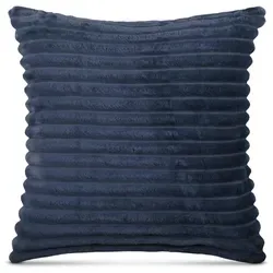 Bestlivings Kissenhülle 50x50cm ( Mitternachtsblau ) Cord Optik - Kuschelig weicher Bezug mit Reißverschluss - Kissen - Öko Tex - Sofakissen, Dekokissen