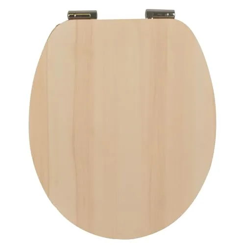 Style home Toilettendeckel WC-Sitz mit Absenkautomatik Holzkern Klobrille und Klodeckel mit Softclose-Mechanismus, O Form Toilet Seat, Belastbarkeit bis zu 300 kg, Plywood-2